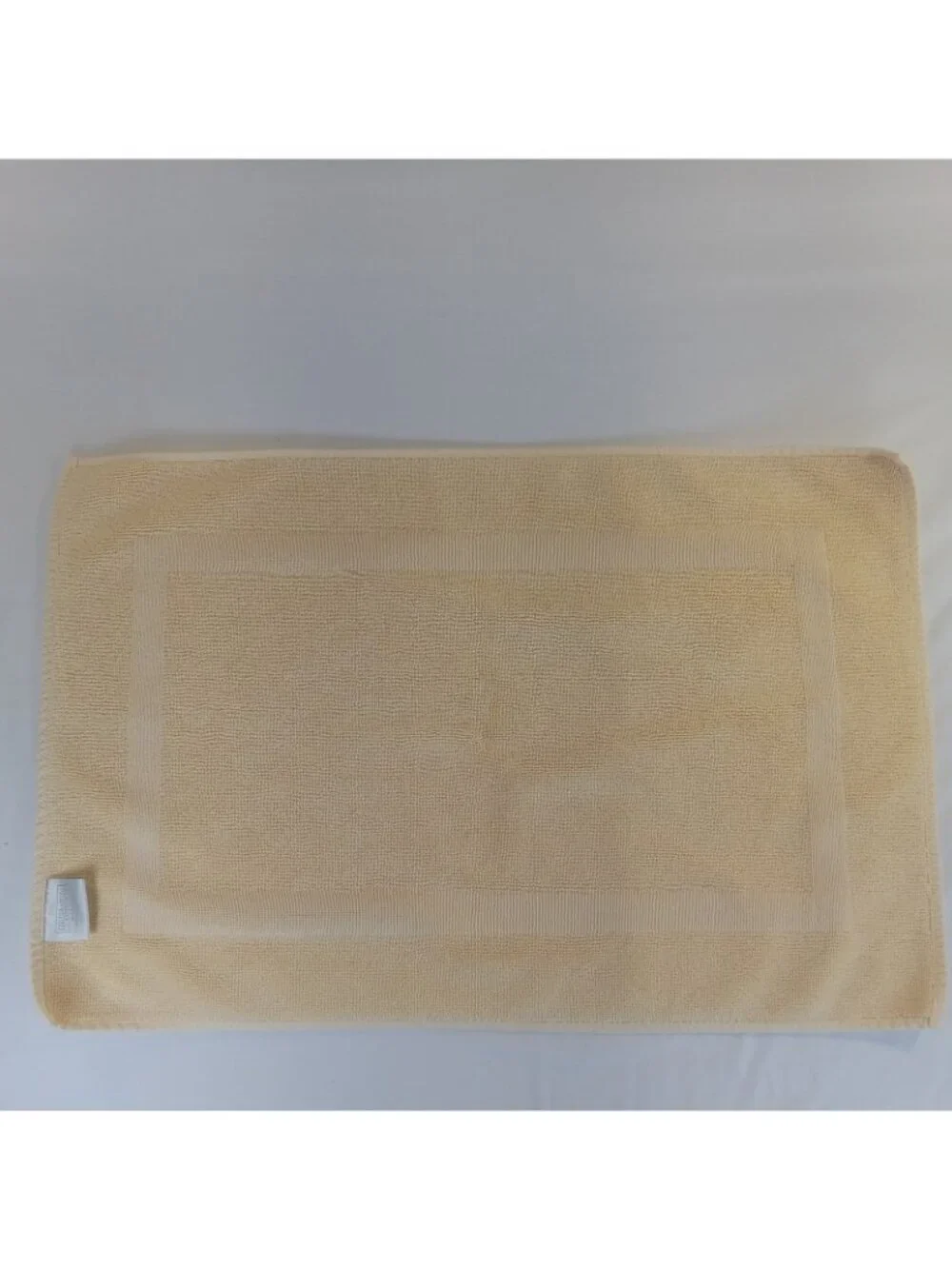Restoration Hardware Yellow Bath Mat 20x30 Cotton Terry Reversible Bath Rug